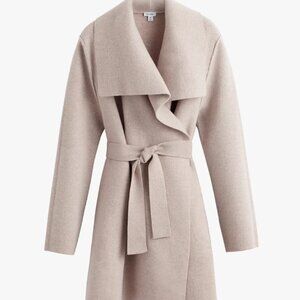 Cuyana Wool-Cashmere Wrap Coat - XL